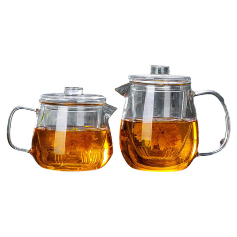 耐热玻璃小清新手工透明泡花茶壶