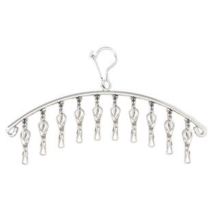 不锈钢多夹子晾衣架防风家用多功能宿舍用学生挂钩晒袜子专用神器