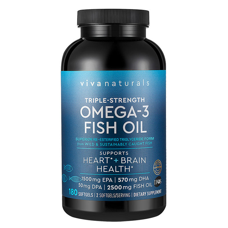 Viva美国进口高纯度含量rTG深海鱼油DPA天然omega3欧米茄3软胶囊