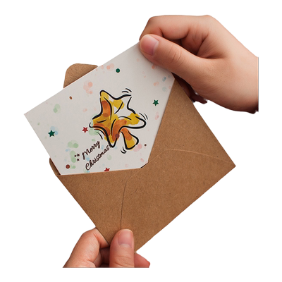 圣诞贺卡2025新款圣诞节卡片信封套装创意简约手写祝福空白明信片ins风儿童幼儿园可爱生日感恩留言卡片纸