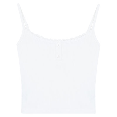 NEVA HU 黑色蕾丝小吊带背心女夏季外穿花边修身露脐短款内搭上衣