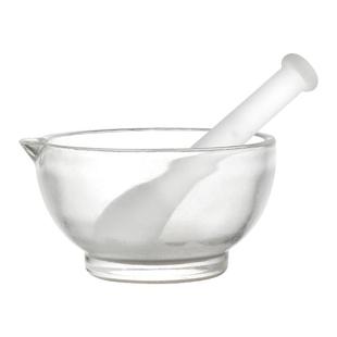 玻璃研钵含研钵棒实验室试剂研药碗大号家用玻璃研磨碗捣蒜研磨器