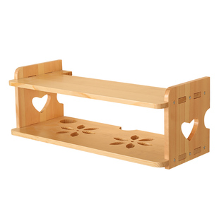 壁挂机顶盒置物架实木wifi架子路由器收纳盒插座遮挡箱插排放置架