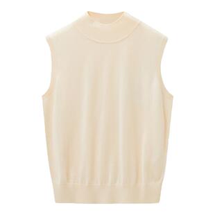 【可机洗黄金羊毛】OVV秋冬新款女装经典半高领针织背心