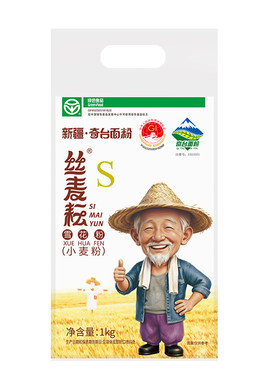 丝麦耘新疆奇台雪花粉1kg