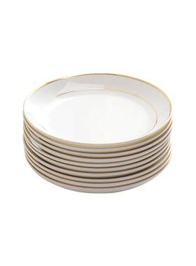 金边5英寸骨瓷家用沾料早餐碟