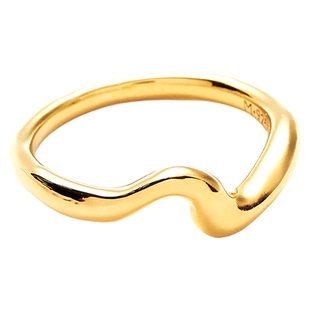 Missoma熔岩水波纹戒指简约时尚高级感镀18k金百搭低调小众设计