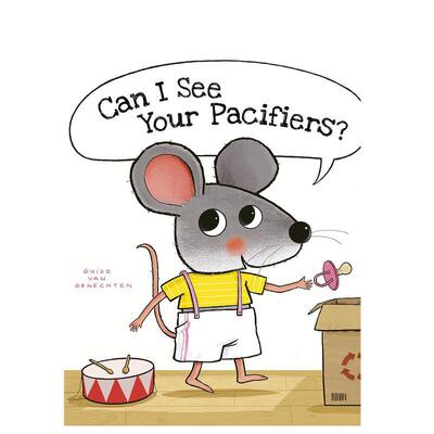 【预售】我能看看你的奶嘴吗？英文儿童桥梁书进口原版书精装Can I See Your Pacifiers? Guido Van Genechten Clavis