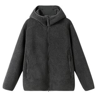 设计师款！双面摇粒绒面料！外贸男装秋冬加厚保暖连帽休闲外套潮