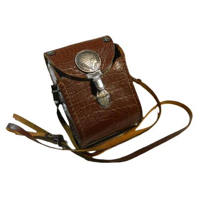 俄罗斯代购单肩斜跨包真皮男包