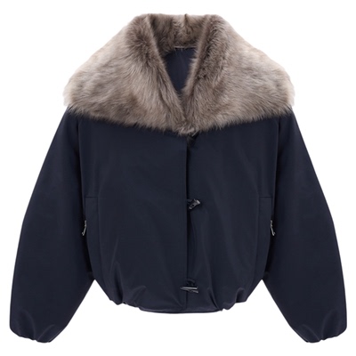 HONORE古月牛角扣90鹅绒羽绒外套