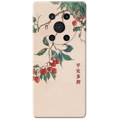 平安多利荔枝适用华为荣耀畅玩60手机壳50m/40s/30plus中国风magic7/6/5/4pro竹子复古女款软