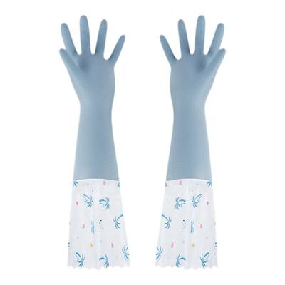 厨房清洁手套防水绒加厚橡胶