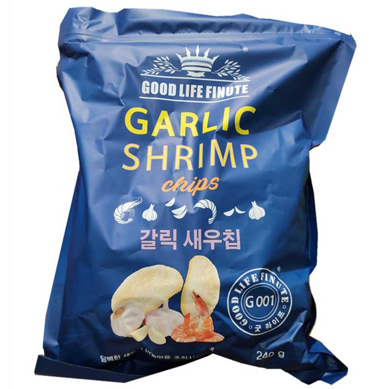 MM代购 韩国进口趣莱福蒜味虾片300g儿童鲜虾片网红零食大包装