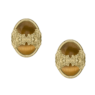 Juunngle洲谷六瓣木兰花形耳钉女2025新款轻奢高级感小众春夏耳饰