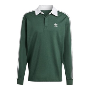 阿迪达斯三叶草2024秋男子翻领运动休闲长袖T恤 IZ2468 2469 4806