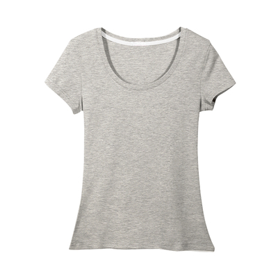 夏季纯棉圆领修身显瘦短袖T恤女