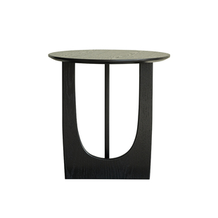 北欧圆形实木边几客厅角几黑色简约小茶几家用沙发边桌卧室床头桌