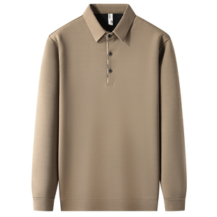 罗蒙加绒polo衫男长袖t恤冬季商务休闲加厚保暖上衣男士打底衫