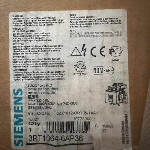 溢价-接触器未箱3zx1012-ort05  -1