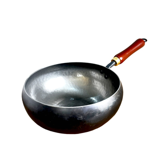 正宗章丘手工铁锅纯锻打大肚锅无涂层不粘锅老式炒菜锅熟铁官方店