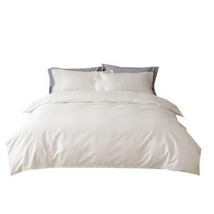 A类纯白色春夏水洗100支新疆长绒棉被套床单全棉1.8米床品四件套