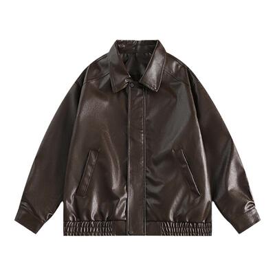 【限时优惠】纯色机车夹克