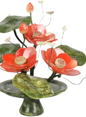 中式风玉石盆景佛前家居装饰仿真