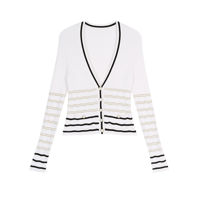 MRS有机棉v领小香开衫