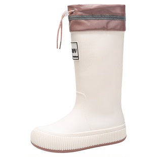利达妮雨鞋女款高筒成人柔软日系时尚水鞋防水防滑加绒轻便雨靴