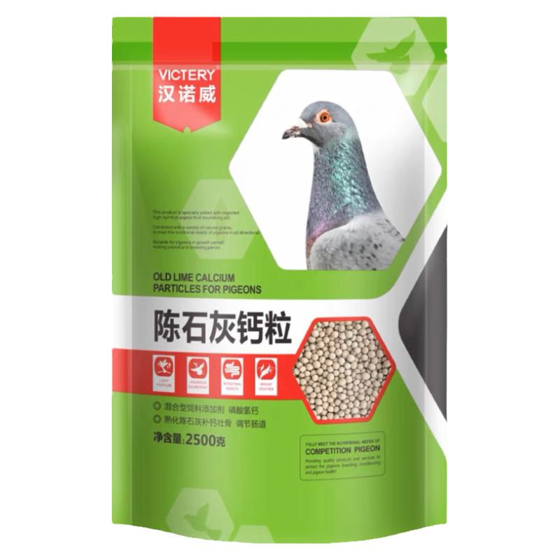 汉诺威鸽子鸽子食用陈石灰钙粒