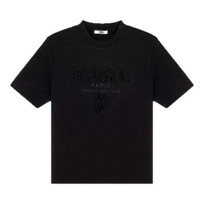 KARL LAGERFELD 男士纯色圆领短袖T恤上衣银泰百货精品 301574