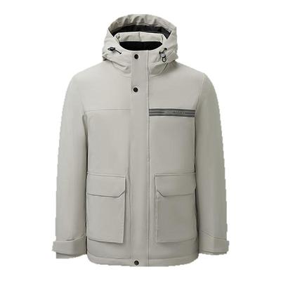 海澜之家连帽印花时尚保暖羽绒服