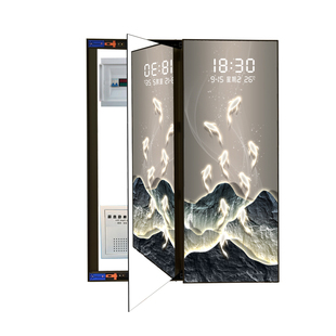 隐藏镜子电箱装饰画遮挡强弱电表箱壁画带钟表全身镜穿衣镜挂画