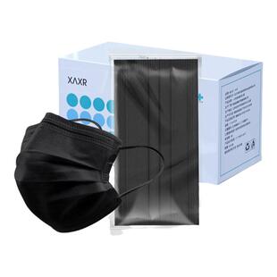 100只黑色医用口罩一次性医疗口罩成人三层女冬季医护独立包装