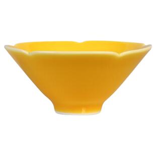 中国台湾省晓芳窑陶艺名家蔡晓芳娇黄葵口盏杯主人斗笠杯品茗茶杯