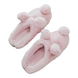出口冬季棉拖鞋家用高级感小包根毛毛球女士超厚底卡通可爱撸猫感