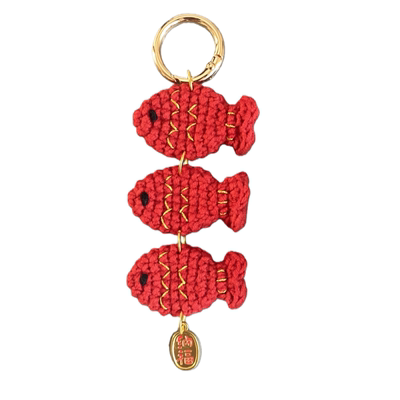 年年有鱼挂件毛线手工编织钩针diy材料包成品针织勾趣味创意礼物