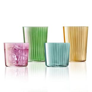 英国LSA 进口彩色水晶玻璃杯子家用轻奢紫色幻彩果汁杯水杯少女心