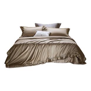 罗莱家纺140S双股匹马棉四件套全纯棉床单被套长绒棉贡缎高端床品