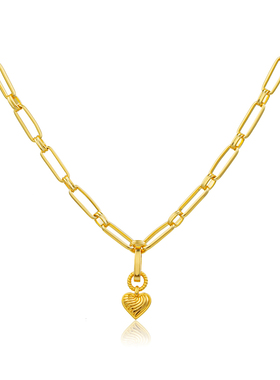 镀金粗链条博主同款项链