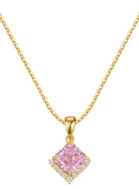 2025新款锆石小方糖礼物轻奢粉色