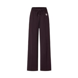 IMM尹默女装春季光泽感运动风撞色边松紧腰阔腿裤