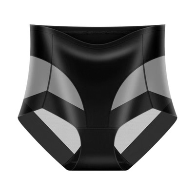 高腰无痕内裤女大码性感提臀网纱