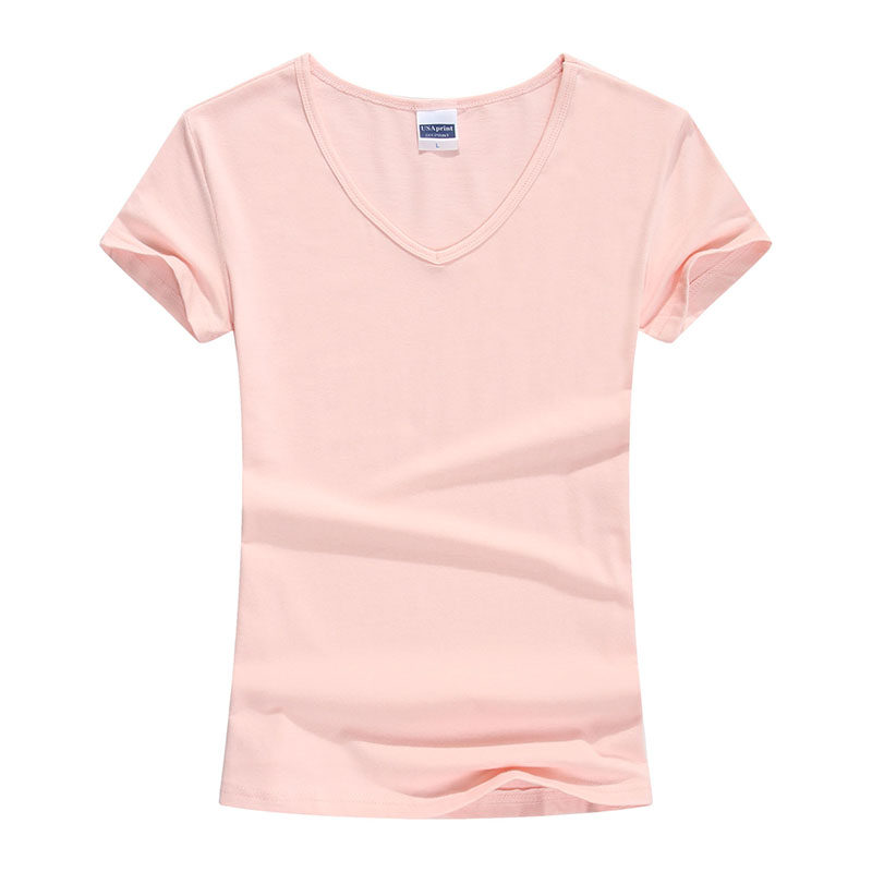 定制纯棉工作衣服印字logo圆领