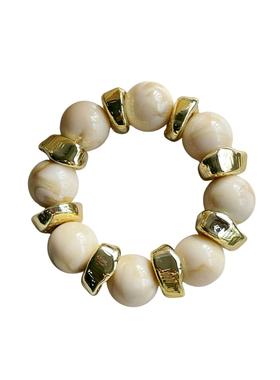 复古风贝壳珍珠圆形亚克力手镯