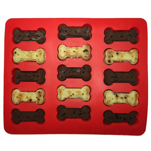 15连狗骨头蛋糕模具 掌印形状硅胶烘焙模具 西点心饼干巧克力模