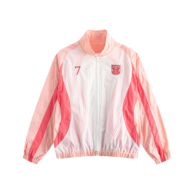 riverstone plus  美式户外运动休闲短外套女春季条纹撞色夹克