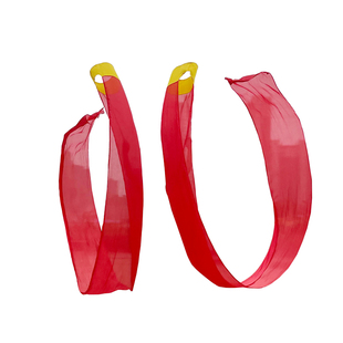 双杆彩绸舞6米筒头宽彩带绸大红绸子伸缩杆中老年广场舞健身舞龙