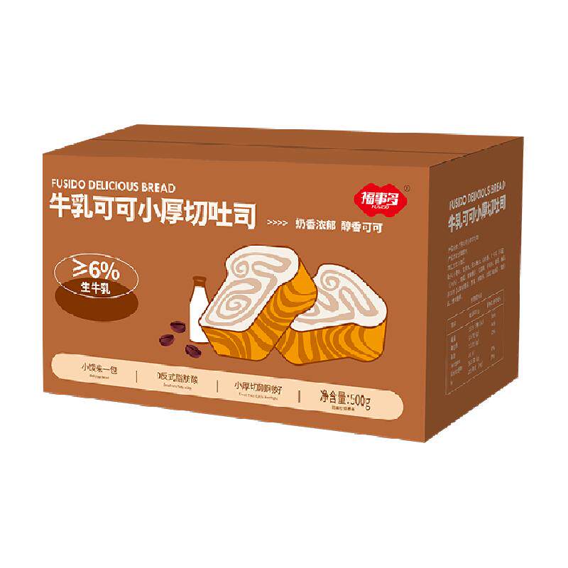 福事多小厚切零食吐司面包500g